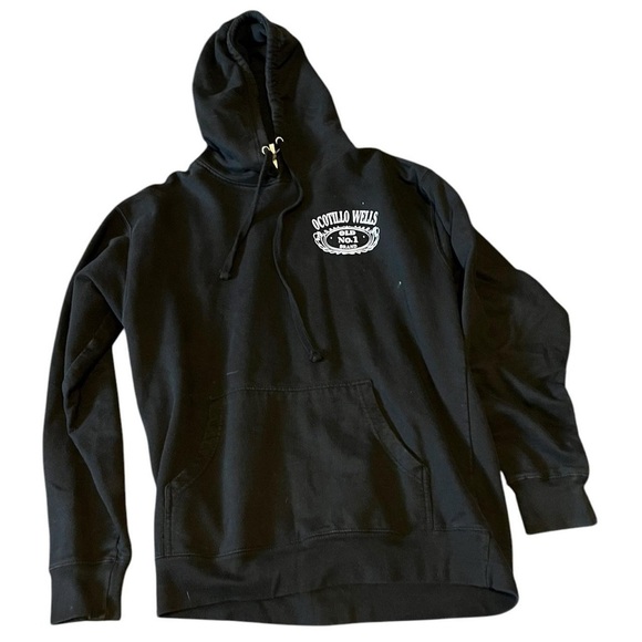 987-Black Ocotillo Wells hoodie with white graphics #bikerstyle - Picture 2 of 5